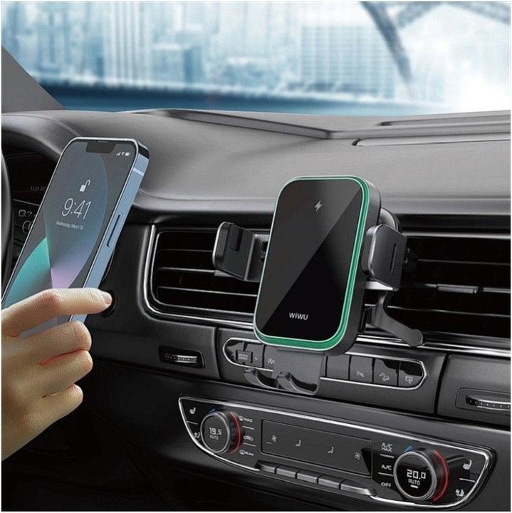 Produktbild Wiwu Auto holder - Universal Air Vent Car Phone Mount-Holder CH313 with Wireless Charging 15W
