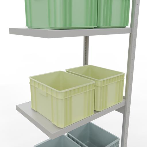 Immagine prodotto Schulte Lagertechnik MULTIplus250 sistema di alloggiamento aggiuntivo senza bulloni con bulloni di lunghezza