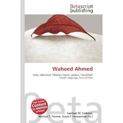 Waheed Ahmed, Fachbücher von Lambert M. Surhone, Miriam T. Timpledon, Susan F. Marseken