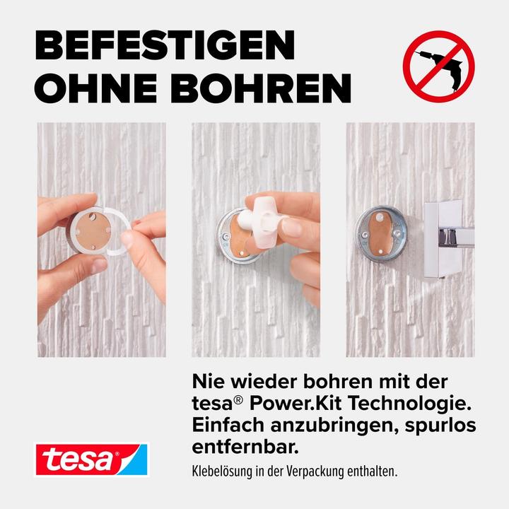 Image du produit tesa EXXCLUSIV Gobelet pour brosse à dents avec solution adhésive sans perçage