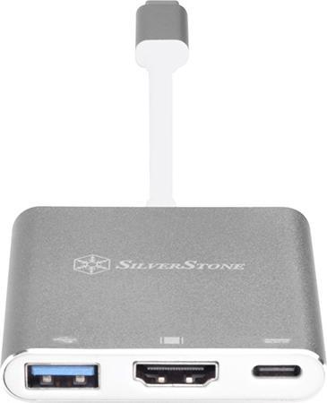 Actual product image Silverstone USB Typ C — HDMI (Typ A)| USB A| USB Typ C (USB-C)