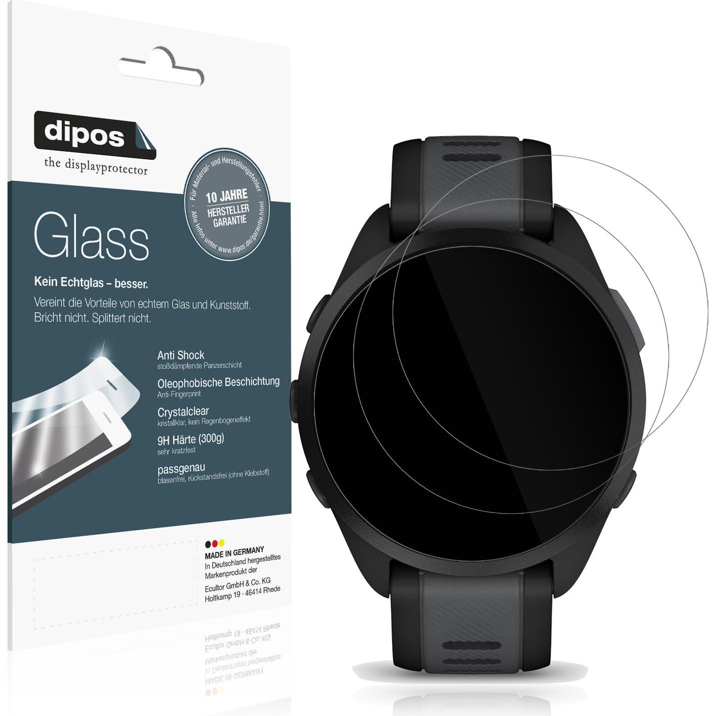 Dipos Anti-Shock Displayschutz 9H, Smartwatch Schutzfolie, Transparent