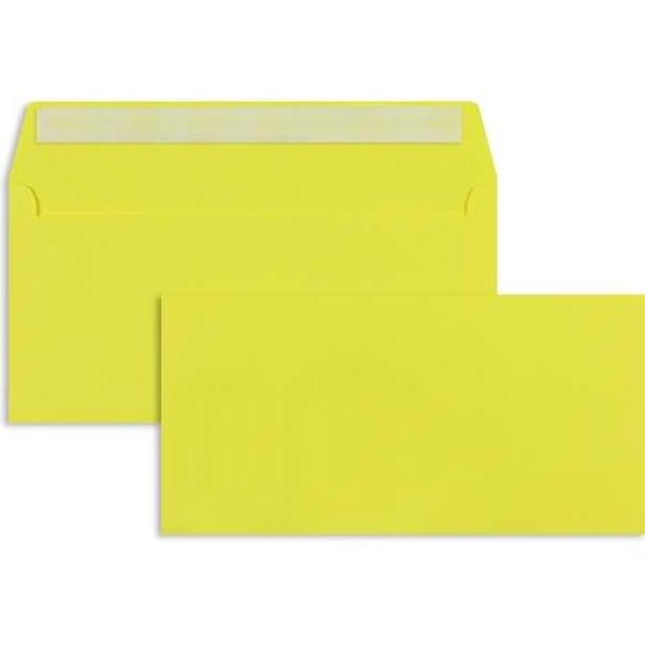 Blanke, Briefumschlag, Briefumschläge DIN C6/5 100g/qm haftklebend VE=100 Stück intensivgelb (C6/5, 100 x)