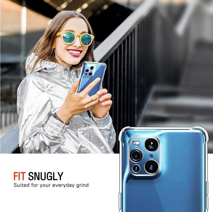 Produktbild Screenguard Oppo Find X3 Pro Hülle Crystal Soft Airbag Bumper (Oppo Find X3 Pro)