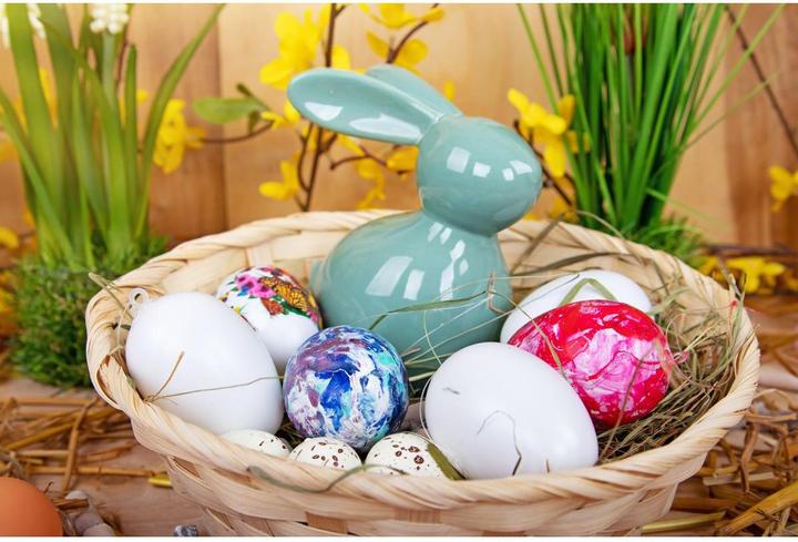 Actual product image Idena Plastic eggs 6cm 100s white with hanger