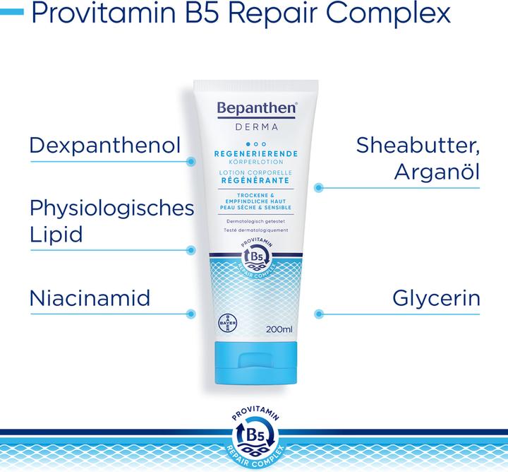 Actual product image Bepanthen Derma Regenerating Body Lotion (Body cream, 200 ml)