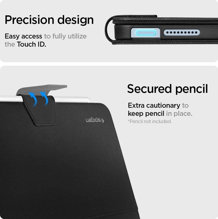 Produktbild Spigen Hülle für Tablet-Hülle Liquid Air Folio Apple iPad Air 4 2020 Schwarz (iPad Air 2020 (4. Gen))