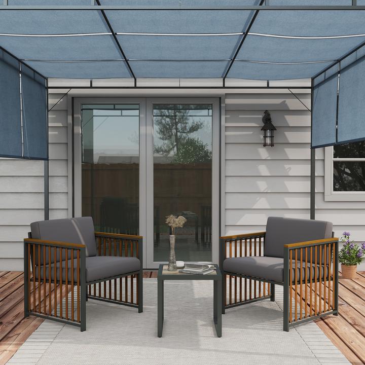 Actual product image Outsunny Garden furniture set with seat cushion