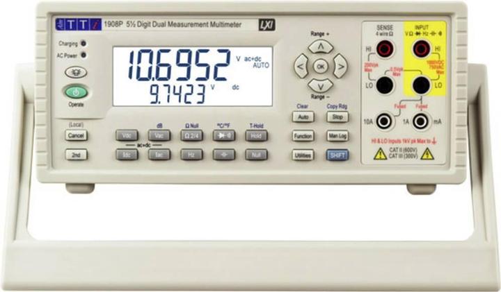 Actual product image Aim TTi 1908P Desktop multimeter digital data logger CAT II 600 V, CAT III 300 V (CAT III 300V, CAT II 600V)