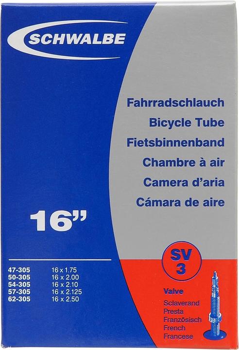 Produktbild Schwalbe N°3 (Presta (SV), 16", 40 mm)