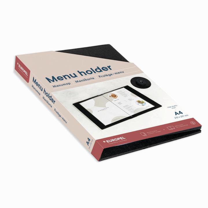 Actual product image Europel Menu folder LEINEN, DIN A4, black