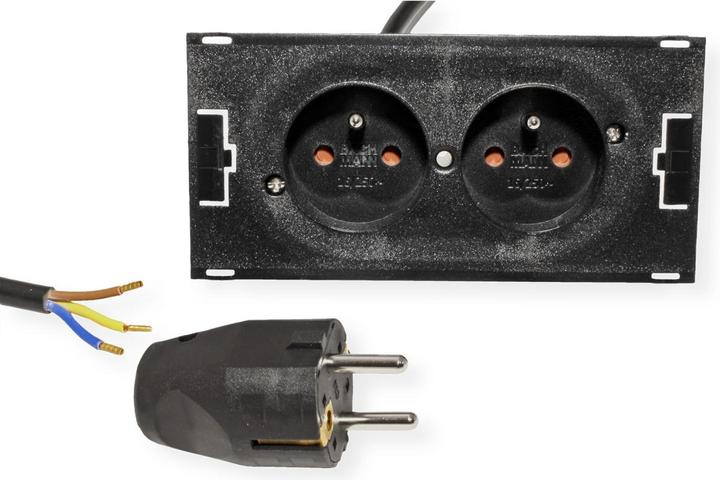 Actual product image Bachmann Electric ( - ) Black 2.00 m 4953488 (4953488) (2x, CEE 7/3, CEE 7/5, 2 m)