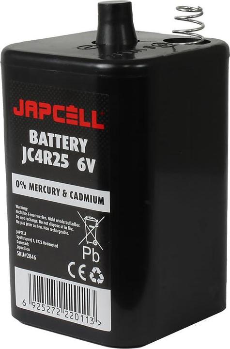 Actual product image Japcell 4R25 dry cell battery with spring (1 pcs., 4R25, 8500 mAh)