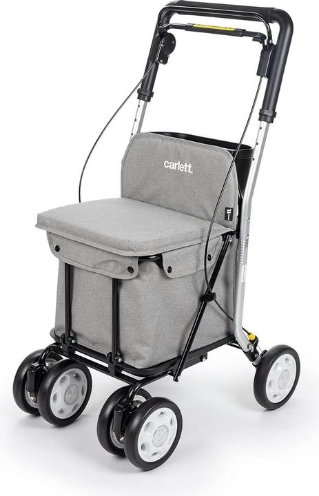 Produktbild Carlett Boodschappenwagen und Rollator mit Sitz, faltbar, 4 Räder, abnehmbare Tasche