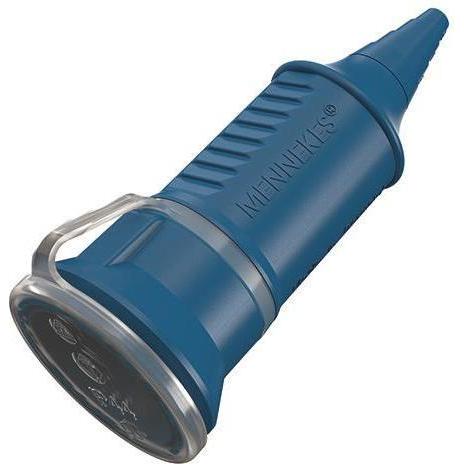 Mennekes, Netzstecker + Netzkupplung, 16A2P+E 230V 10843 SCHUKO-Kupplung blau IP44