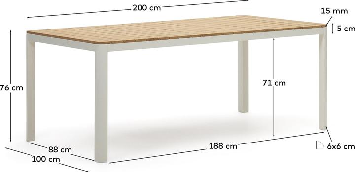 Actual product image Kave Home Bona (200 cm)