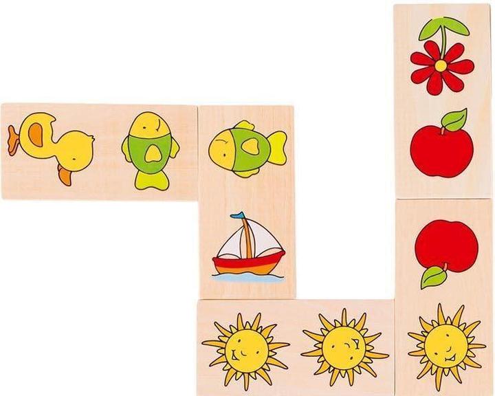Produktbild Goki Holz-Domino (Deutsch, Englisch, Französisch, Italienisch, 2 Spieler)