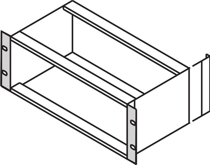 Image du produit Schroff Équerre 19" type F avec trous de préhension pour joint en acier inoxydable - ÉQUILIBRE 19" 4U