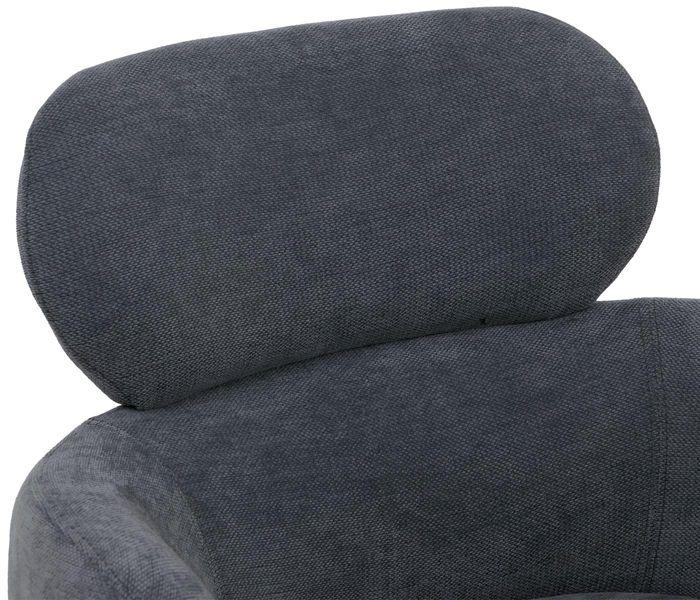 Immagine prodotto Mendler Esszimmerstuhl HWC-O77, drehbar Auto-Return, Stoff (310g/m²) Chenille Öko-Tex – grau-blau
