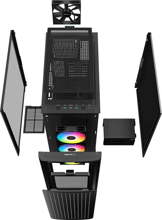 Actual product image Deepcool MID-TOWER HOUSING CK560 Side Window, Black, Mid-Tower, Power Supply Included in Faith No. (ATX, mATX, E-ATX, Mini-ATX)