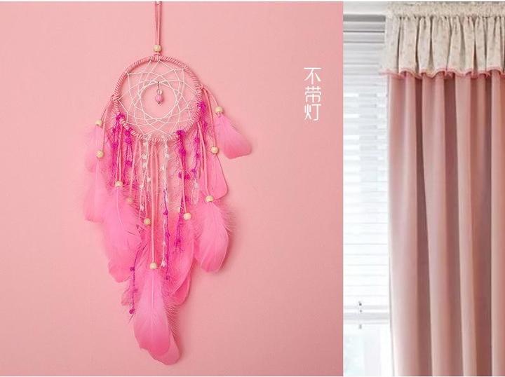 Image du produit Cover-Discount Kit de bricolage DIY attrape-rêves Dreamcatcher rose