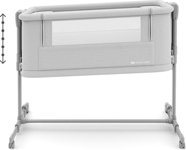 Actual product image KinderKraft Co-sleeping crib NESTEE GROW 2 light grey