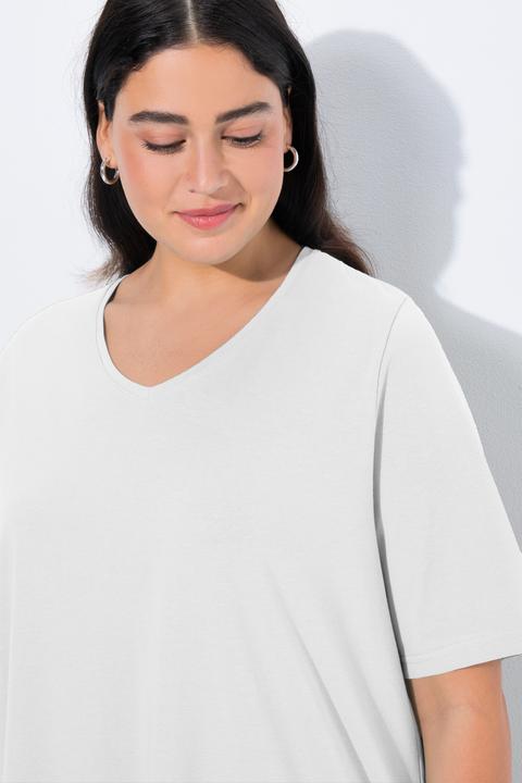 Produktbild Ulla Popken T-Shirt, A-Linie, V-Ausschnitt, Halbarm (58)