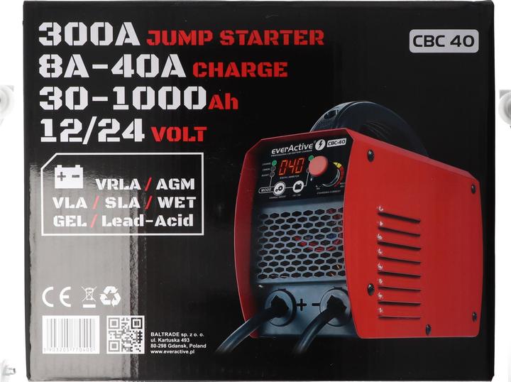 Image du produit Everactive chargeur de batterie automatique inverseur 12 / 24V avec fonction boost 300A (12V, 24V, 60 A)