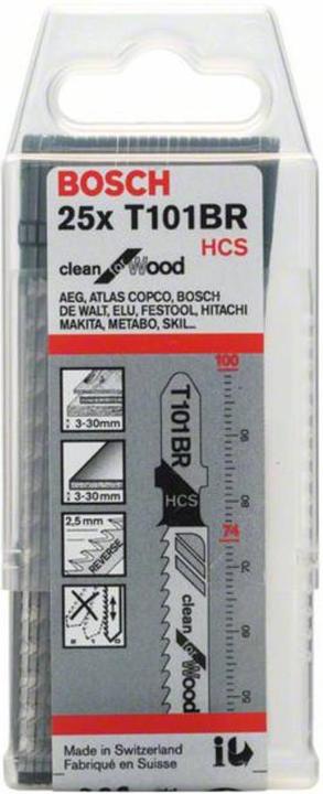 Image du produit Bosch Professional Zubehör Lame de scie sauteuse T 101 BR, Clean