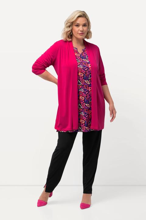 Produktbild Ulla Popken Jerseyjacke, offene Form, V-Ausschnitt (58)