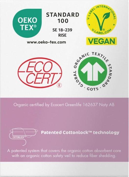 Produktbild Naty Bio-Tampons Regular ohne Applikator 18 Stück (18 x, Normal)