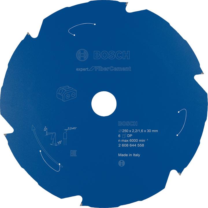 Productafbeelding Bosch Professional Zubehör Cirkelzaagblad Expert voor vezelcement, 250 x 2,2/1,6 x 30, 6 tanden