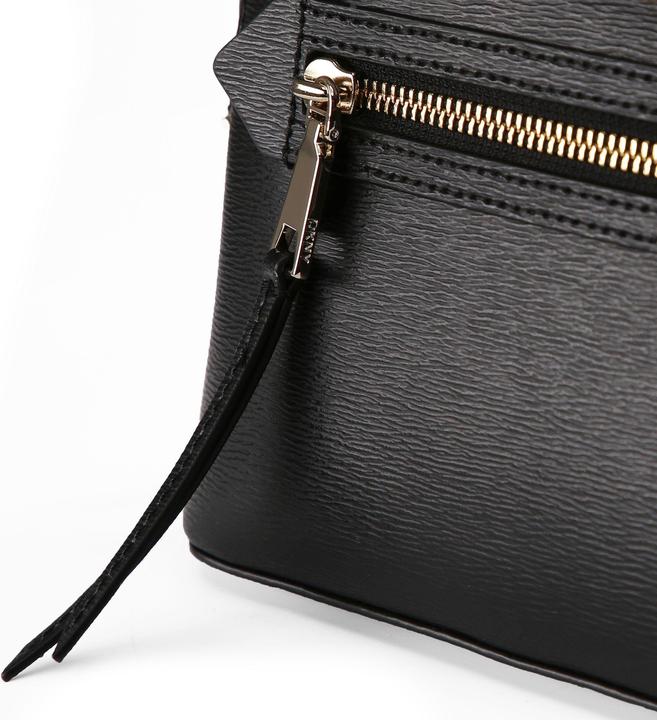 Actual product image DKNY Leren Schoudertas Bryant Crossbody Bag Blk / Gold Zwart