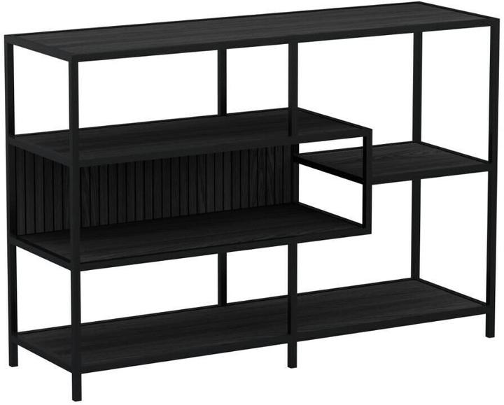 Produktbild AC Design Regal Seaford offen Schwarz, 114 x 35 x (114 x 35 x 78 cm)