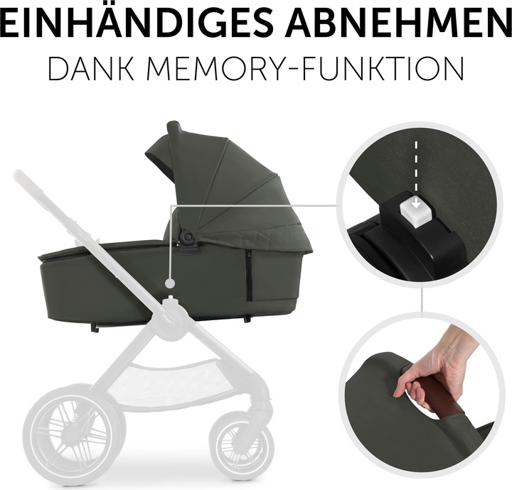 Produktbild Hauck Walk N Care Carrycot Dark Olive