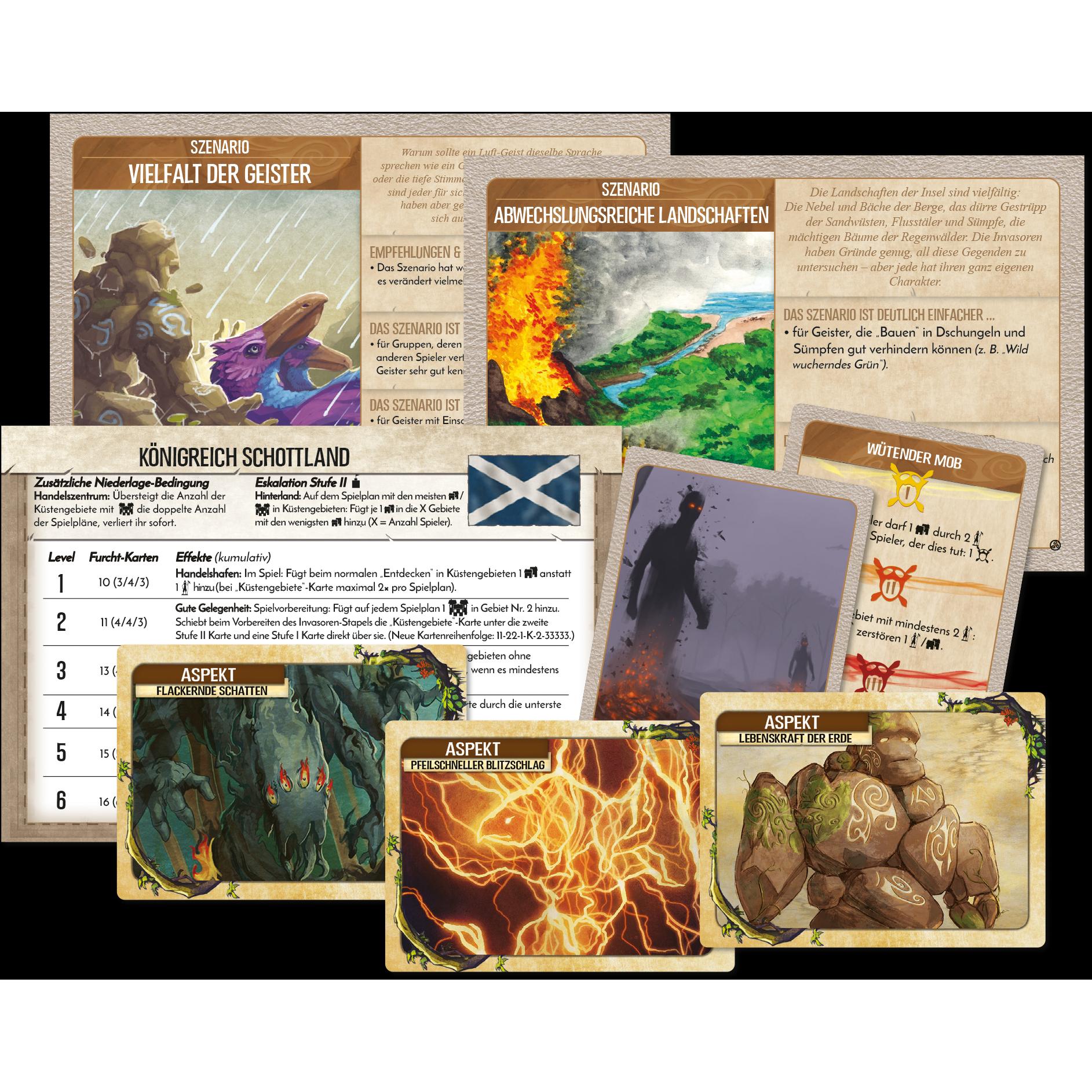 Thumbnail - Pegasus 90009G - Spirit Island: Nation Schottland, Szenarien und Kartenerweiterung, Brettspiel (Deutsch)
