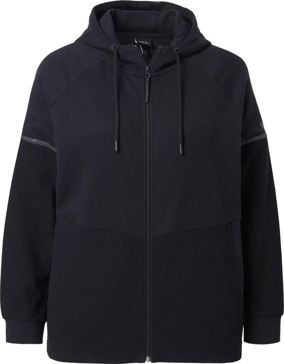 Actual product image Ulla Popken Sweatjacke, Reflektor-Bänder, Kapuze, halb Ottoman (54)
