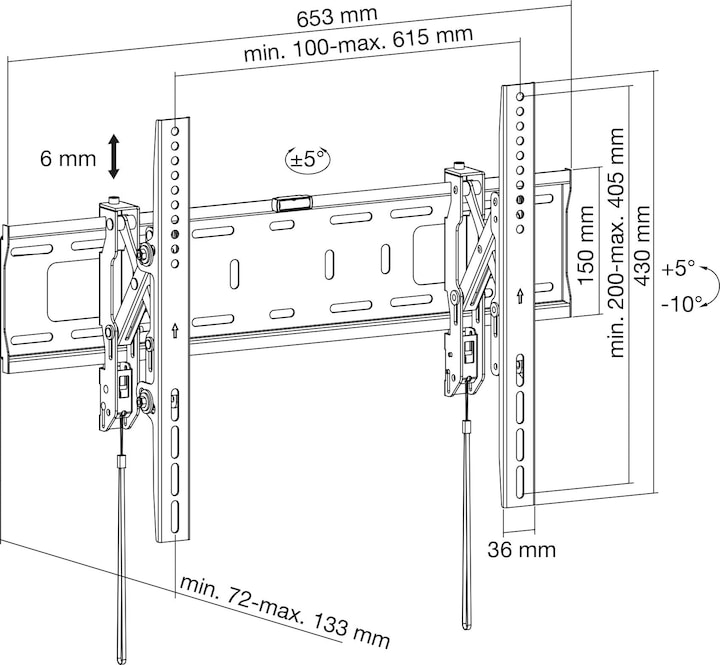 Produktbild InLine Schwerlast-TV-Wandhalterung (Wand, 37", 75 kg)
