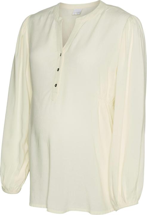 Produktbild Mamalicious Normal geschnitten Mandarin Kragen Ärmelbündchen mit Knopf Ballonärmel Top Bluse (M)