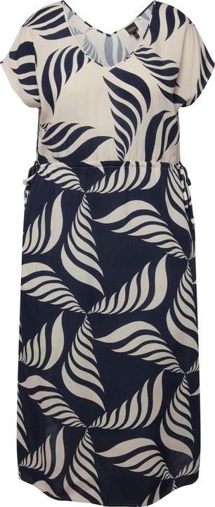 Image du produit Ulla Popken Robe maxi à décolleté en V et sans manches, imprimé graphique (50, 52)