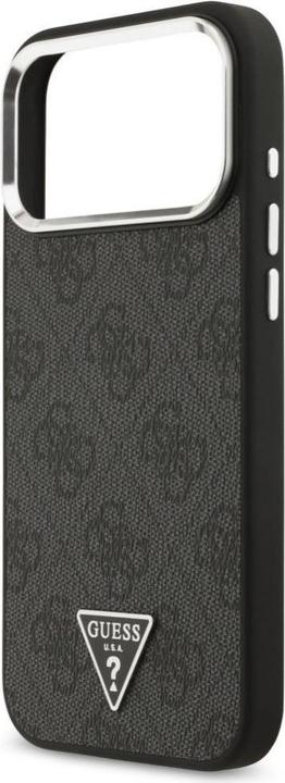 Immagine prodotto Guess Case Magsafe 4G PU Leather Case With Triangle Logo And Silver Metal Camera Frame For iPhone 17 (Apple iPhone 17 Pro Max)