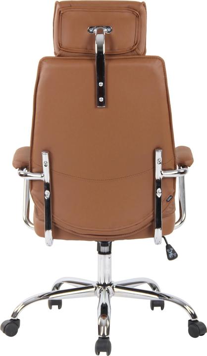 Immagine prodotto CLP Sedia da ufficio Rako in vera pelle marrone chiaro