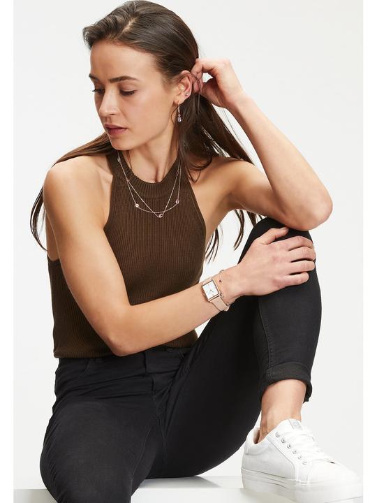 Actual product image Tamaris Dazzling bronze earrings with zircons TJ-0069-E-05 (L) (Stainless steel)