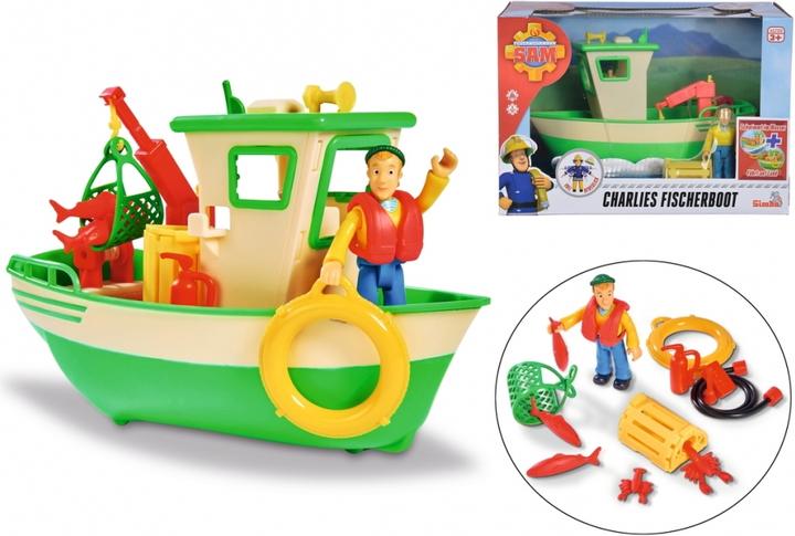 Actual product image Simba Sam Charlie's fishing boat with figure