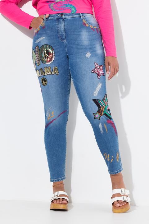 Immagine prodotto Angel of Style Slim-Fit Jeans, bequeme Passform, Patches, 5-Pocket (54)