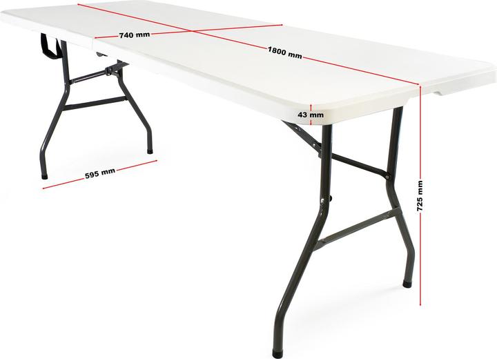 Image du produit Wiltec Table de camping pliante Table de fête Table de buffet Table de jardin