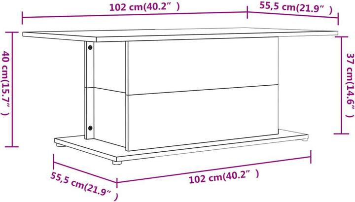 Image du produit vidaXL Couchtisch (102 x 55.50 x 40 cm)