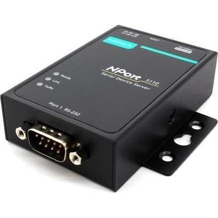 Moxa NPORT 5110 W/O ADAPTER - Server di dispositivi RS-232 a 1 porta senza adattatore, temperatura, Convertitore