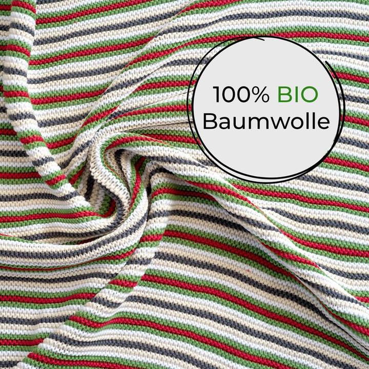 Image du produit Sonnenstrick Couverture bébé Couverture tricotée Enfants Couverture douillette en coton Couverture nourrisson (80 x 80 cm)