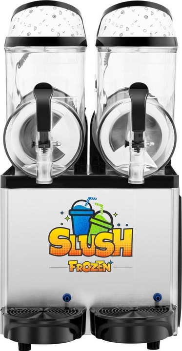 Produktbild Royal Catering Slush Eis Maschine Slushmaschine Ice Maker Softeis Slusheis LED 2 x 10 Liter (EU-Stecker)